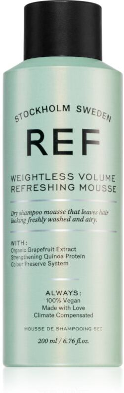 REF Weightless Volume Refreshing Mousse Shampoing sec en mousse pour donner du volume 200 ml