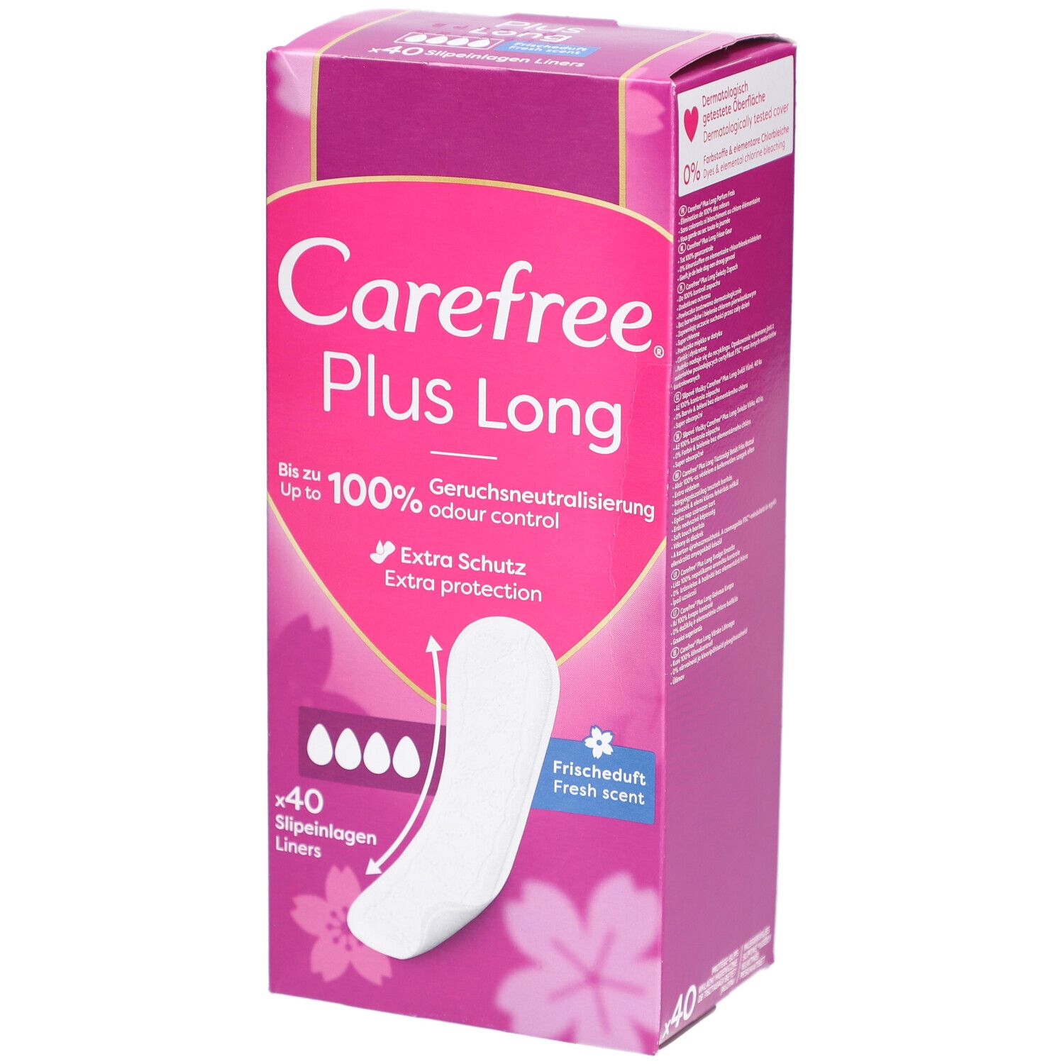 Carefree Plus Long Frischeduft 40 Stk St Binden
