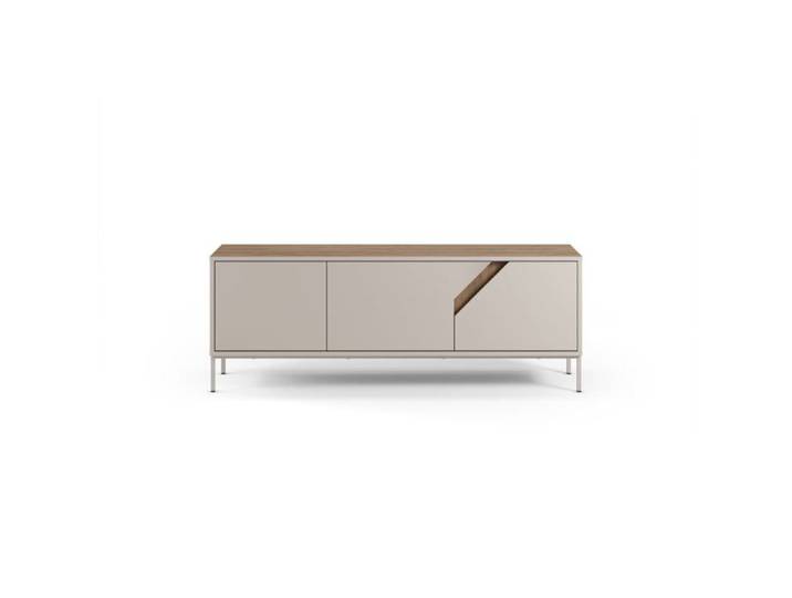 DALIA - Meuble TV 150cm en mélamine - Beige