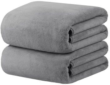 JML "Oversized Microfiber Bath Sheet Towel, 40"" x 80"", Highly Absorbent Quick-Dry Bathroom Towel with Hanging Loop"