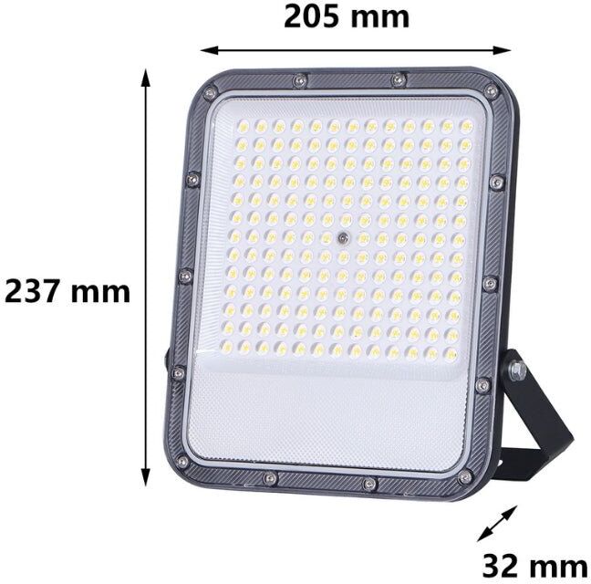 Silamp Projecteur LED Extérieur 100W IP65 120lm/W Gris - Blanc Froid 6000K - 8000K