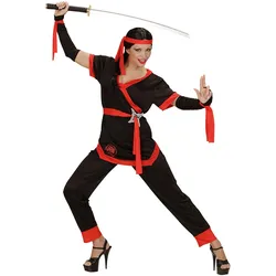 Widmann Black Ninja Girl Kostüm (S)