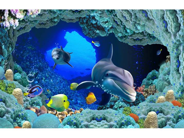 Fototapete PAPERMOON Unterwasserwelt , bunt, B:2m L:1,49m, Vlies, Tapeten, Fototapete