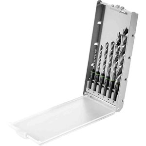 Festool Bohrer Spiralbohrer BKS SYS3 D3-10 CE/W, 6-teiliges Set, Centrotec, Holzbohrer