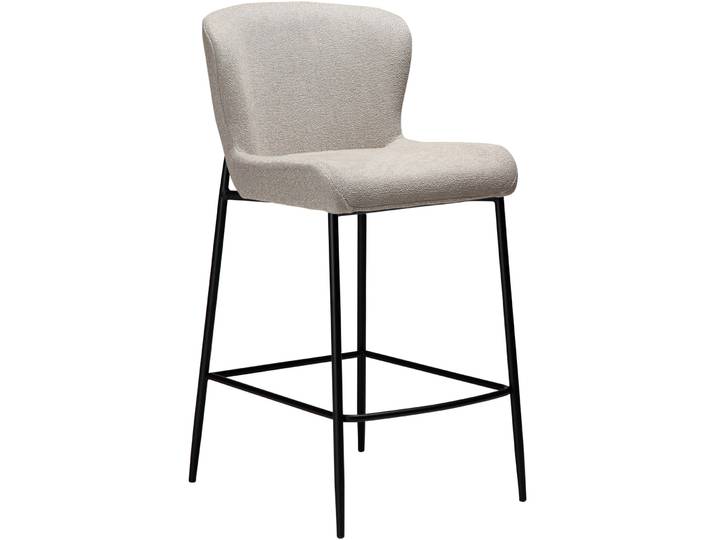 DAN-FORM Barhocker Glam beige Stoff, Metall H 96 cm - Barhocker