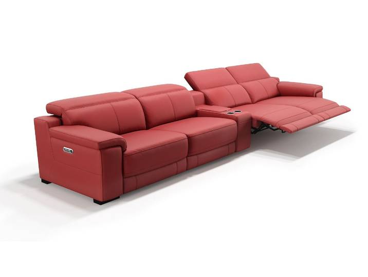 Leder Couch Garnitur SORA 4-Sitzer 4sitzig Kino