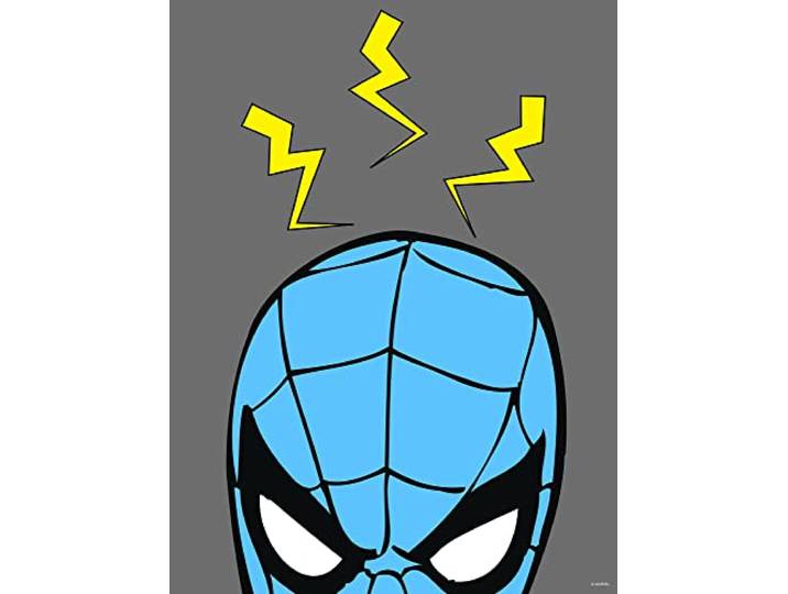 Komar Wandbild - Marvel PowerUp Spider-Man Sense - Größe: 30 x 40 cm - Marvel, Kinderzimmer, Wandgestaltung, Bild