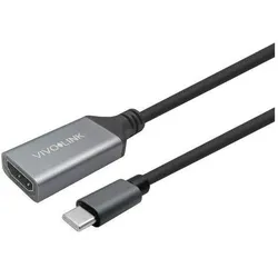 Vivolink HDMI – USB C (2 m), Videokabel, Schwarz