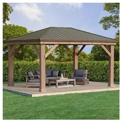 Westmann Pavillon »Devon 1216« braun, 490.2x314.9x370.8 cm