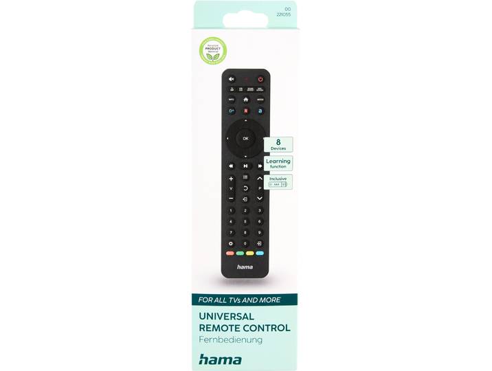 Hama Universal Fernbedienung TV 8 Geraete App Tasten