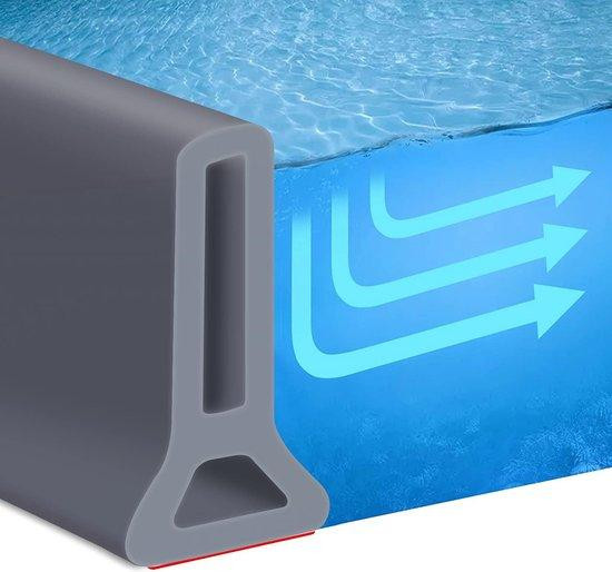Unyqoos Douchedrempel - Waterdichte siliconen drempel - Grijs - 105 cm