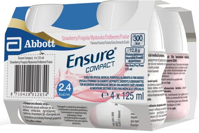 Abbott Ensure Compact Fragola, 4 x 125 ml