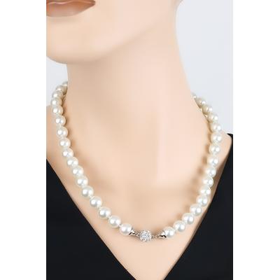 Kette mit Anhänger "Augsburg", Damen, Gr. onesize, Metall, weiß, COLLEZIONE ALESSANDRO, Halsketten, Metallteile mit Platinlegierung