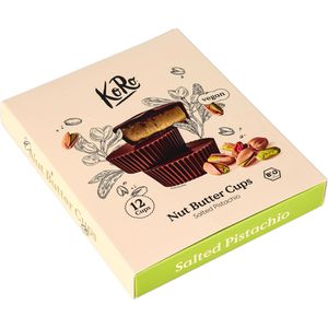 KoRo Pralinen Nut Butter Cups Salted Pistachio, 12 Stück, BIO, mit cremiger Pistazienfüllung, 156 g