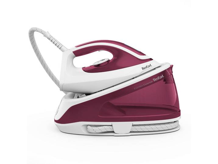 Tefal Dampfbügelstation, Dunkelrot, Kunststoff, 21.2x29.2x39 cm, Entkalkungserinnerung, Vertikaldampf, leichtgleitende Bügelsohle, Haushalt & Reinigung, Wäschepflege, Bügelbretter & Bezüge