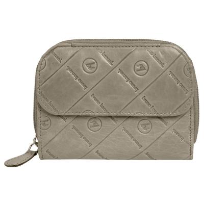 Geldbörse BRUNO BANANI "BRUNO BANANI Damen echt Leder", Damen, grau, Leder, leicht glänzend, unifarben, Kleinlederwaren, echt Leder