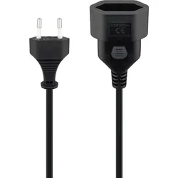 goobay Verlängerungskabel Eurostecker schwarz 3 m