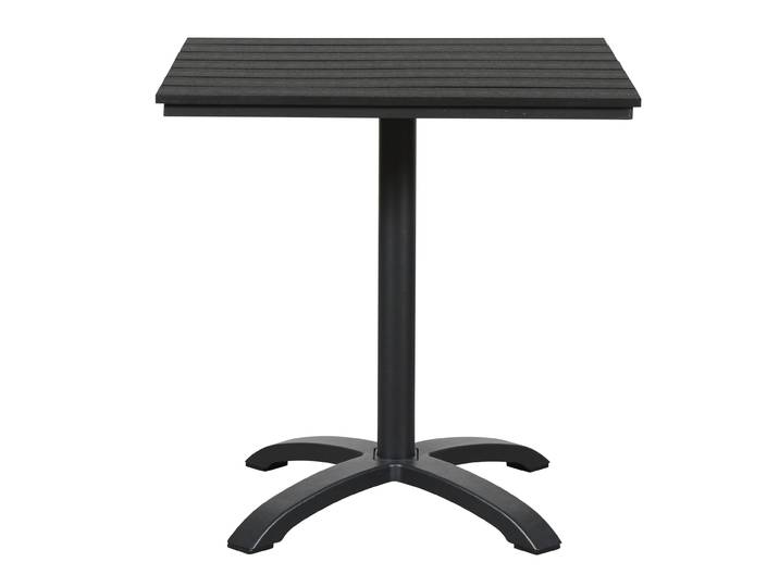 Allie Bistro und Balkonmöbel Cafetisch, Ø70 cm schwarz/schwarz.