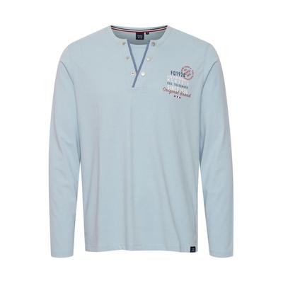 Henleyshirt FQ1924 "Henleyshirt FQRolf", Herren, Gr. M, blau (chambray blau), Obermaterial: 100% Baumwolle CO., Shirts