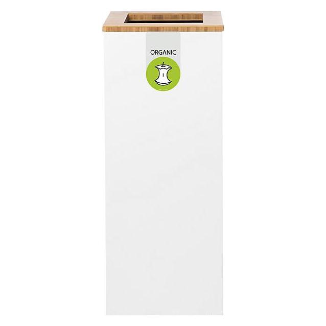 Lune Mülleimer Paxa Medium Mülltrennystem 34 L weiss grün aus verzinktem Stahl, formschön, leicht zu (34 l) (34849369)