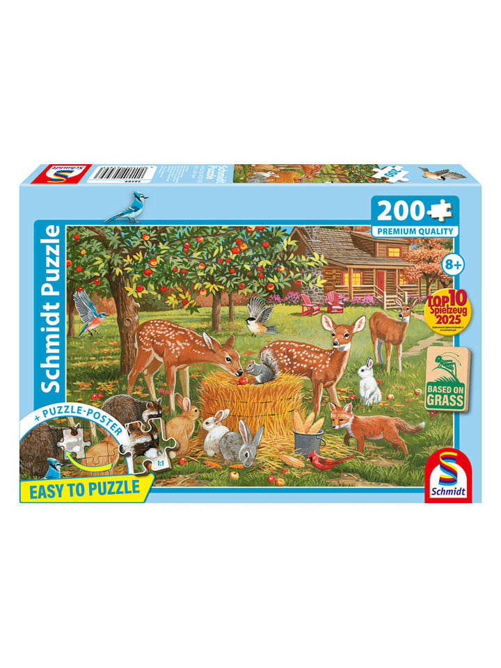 Schmidt Spiele 200tlg. Puzzle "Tierpicknick" - ab 8 Jahren - onesize