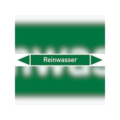 Rohrleitungskennzeichen Reinwasser - 187x26 mm Folie selbstklebend