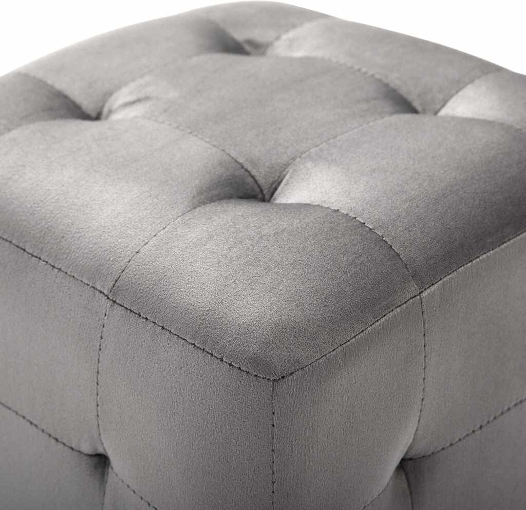 vidaXL 2 pcs Poufs Gris 30 x 30 x 30 cm Tissu velours