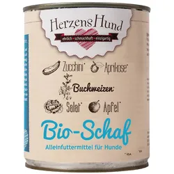 Herzenshund Bio Schaf mit Bio-Zucchini | 6x800g