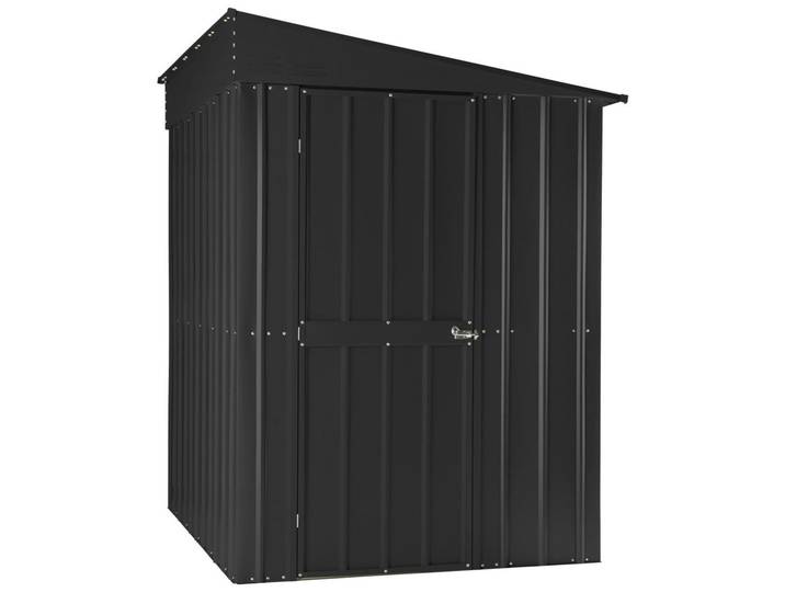 Gerätehaus Wand-Zierde LeanTo 56, Anthrazit, Metall, 155x203x180 cm, ohne Boden, Gartenzubehör, Geräteschuppen