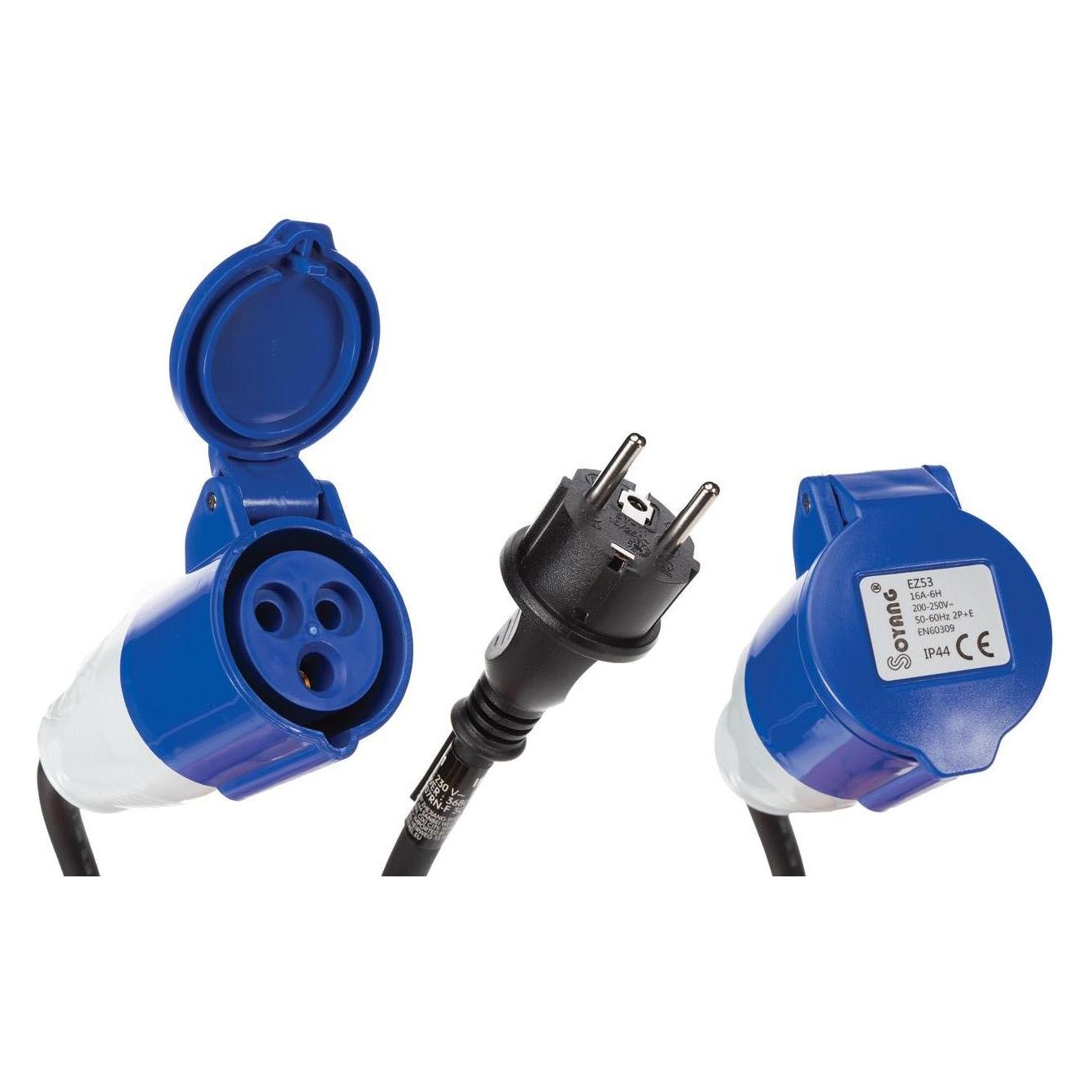 Exertis Connect Strom Adapter IEC 60309 Buchse an CEE7 Stecker (0.40 m) (809073)