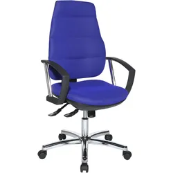 Bürostuhl Unni SY Deluxe blau, Gestell chrom