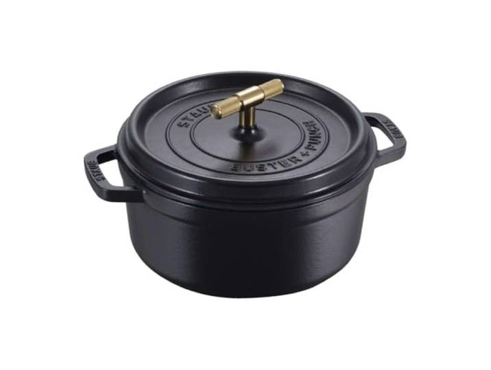 Staub La Cocotte Buster & Punch 24 cm rund\, schwarz\, Gusseisen (1029893)