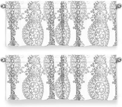 DriftAway Samantha Floral Damask Medallion Pattern Valance Rod Pocket
