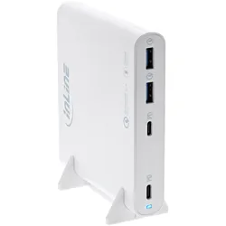 InLine USB Netzteil, GaN Ladegerät, 4-Port, Dual USB-C + Dual USB-A, 120W, weiss (120 W, 4 Ports), USB Ladegerät, Weiss
