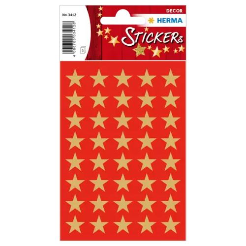 HERMA Aufkleber 3412 Sterne, gold, 120 Etiketten