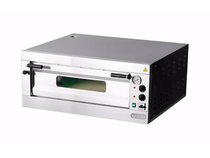 Bartscher Einkammer-Pizzaofen E6 – Gastro Backofen/Gastro Kochfeld/Gastro Mikrowelle – edelstahl