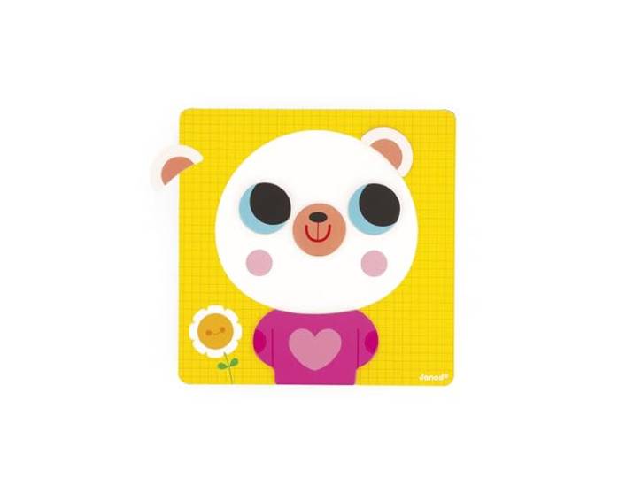 Janod Game om emoties te leren, te beheren en te herkennen - 7 kaarten 1 magneetbord - 30 magneten educatief speelgoed van hout - vanaf 2 jaar - J05446, J05447