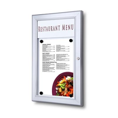 SHOWDOWN Displays Showdown Speisekartenhalter Outdoor - 1x DIN A4 - Aluminium / Stahl - Silber