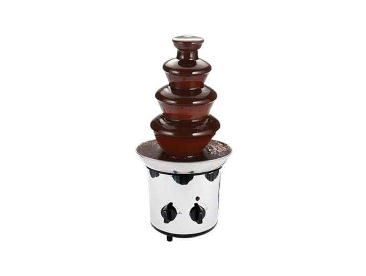 4 Etagen Schokoladenbrunnen Hochzeit Party Etage Käse Schmelzen Fondue Heizung Wasserfall Hotpot Maschine Topf Schmelzer