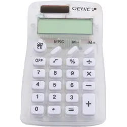 GENIE 825 T Taschenrechner 8 stellig Weiß Dual Power
