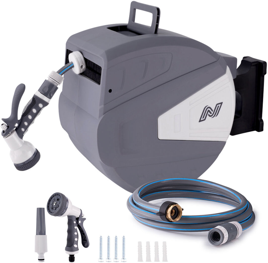 NETTA Plastic Hose Reel Grey 44.3cm H x 26.9cm W x 61cm D