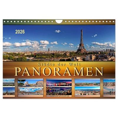 Städte der Welt, Panoramen (Wandkalender 2026 DIN A4 quer), CALVENDO Monatskalender