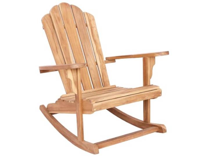 vidaXL Adirondack-Schaukelstuhl Natur Massives Teakholz