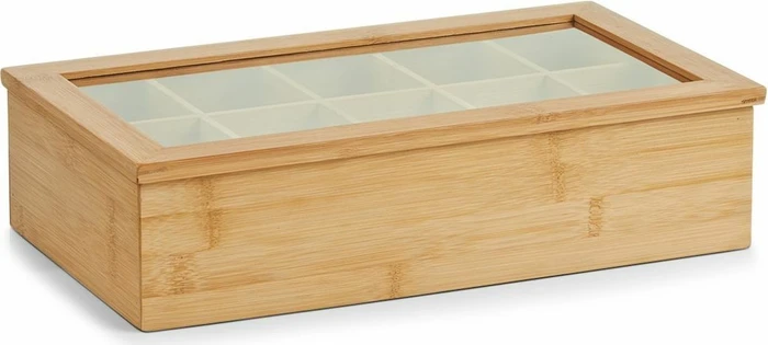 Zeller Teebox hellbraun 36,0 x 9,0 cm