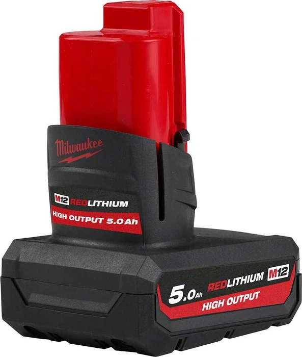 Milwaukee Akku Set 4x M12 HB5 High Output 12 V 5,0 Ah / 5000 mAh Li-Ion Akku ( 4x 4932480165 ) (12 V) (30257503)