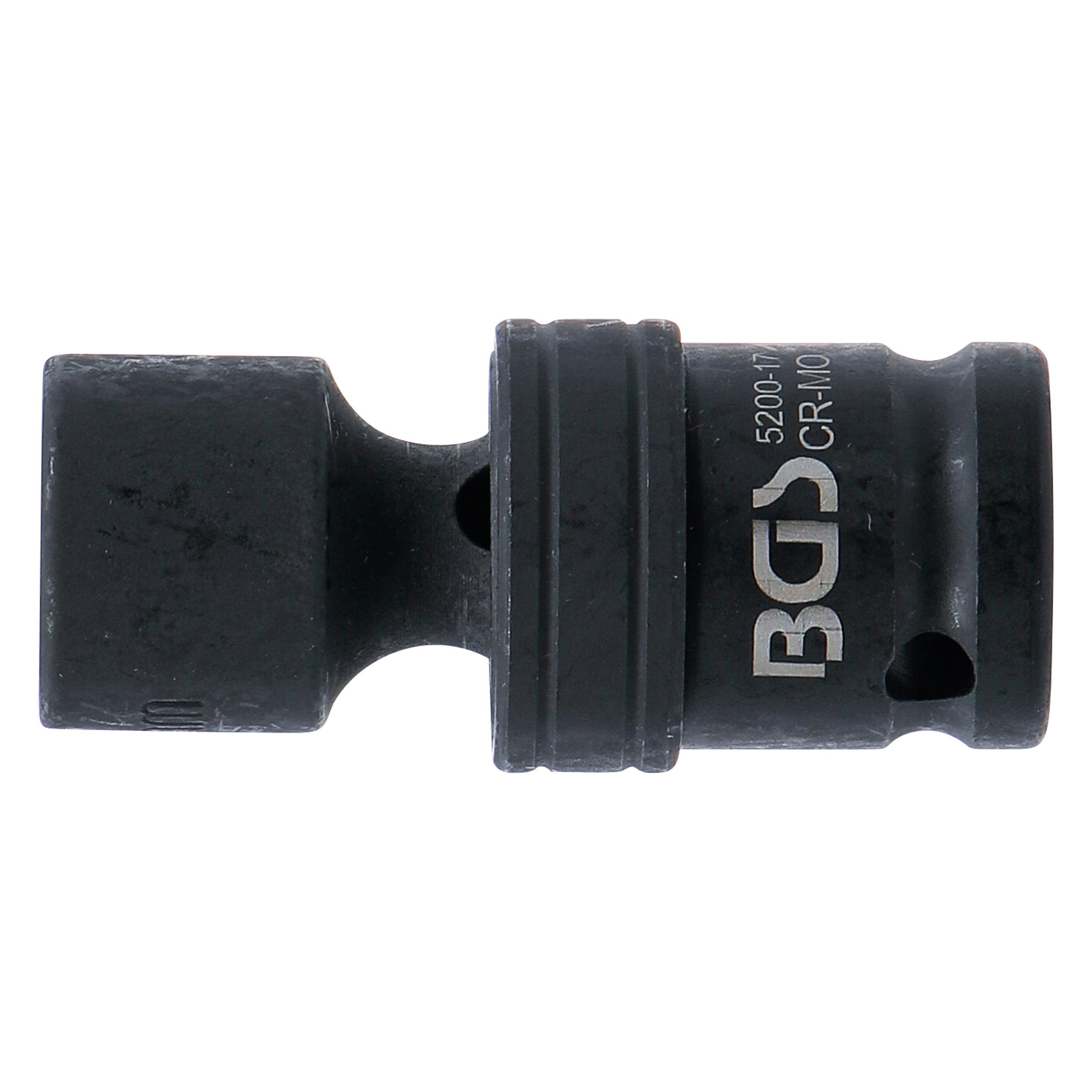 BGS Kraft-Kugelgelenk-Einsatz Antrieb Innenvierkant 12,5 mm (1/2") SW 17 mm (17 mm) (5200-17)