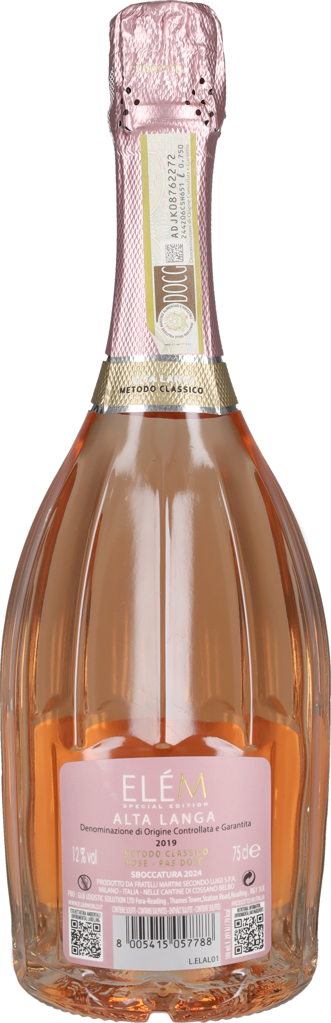 Alta Langa Rosé Brut Elém 2019