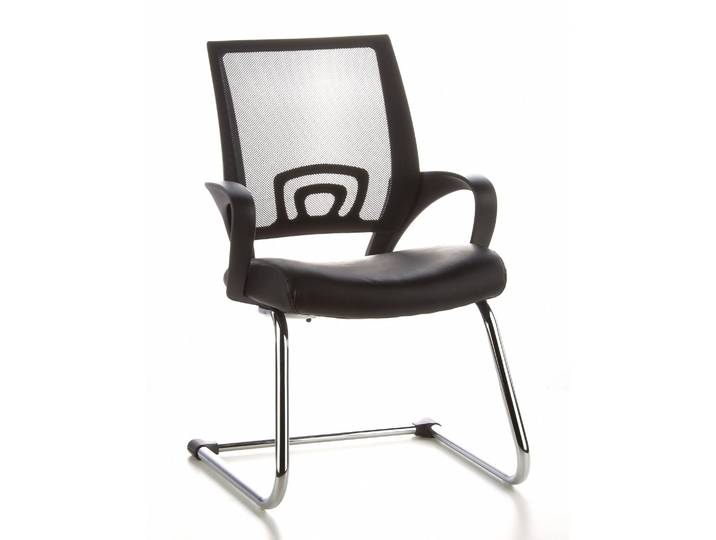 Siège De Conférence / Piètement Luge Visto Net V\, Tissu Maille Noir\, Chromé Hjh Office