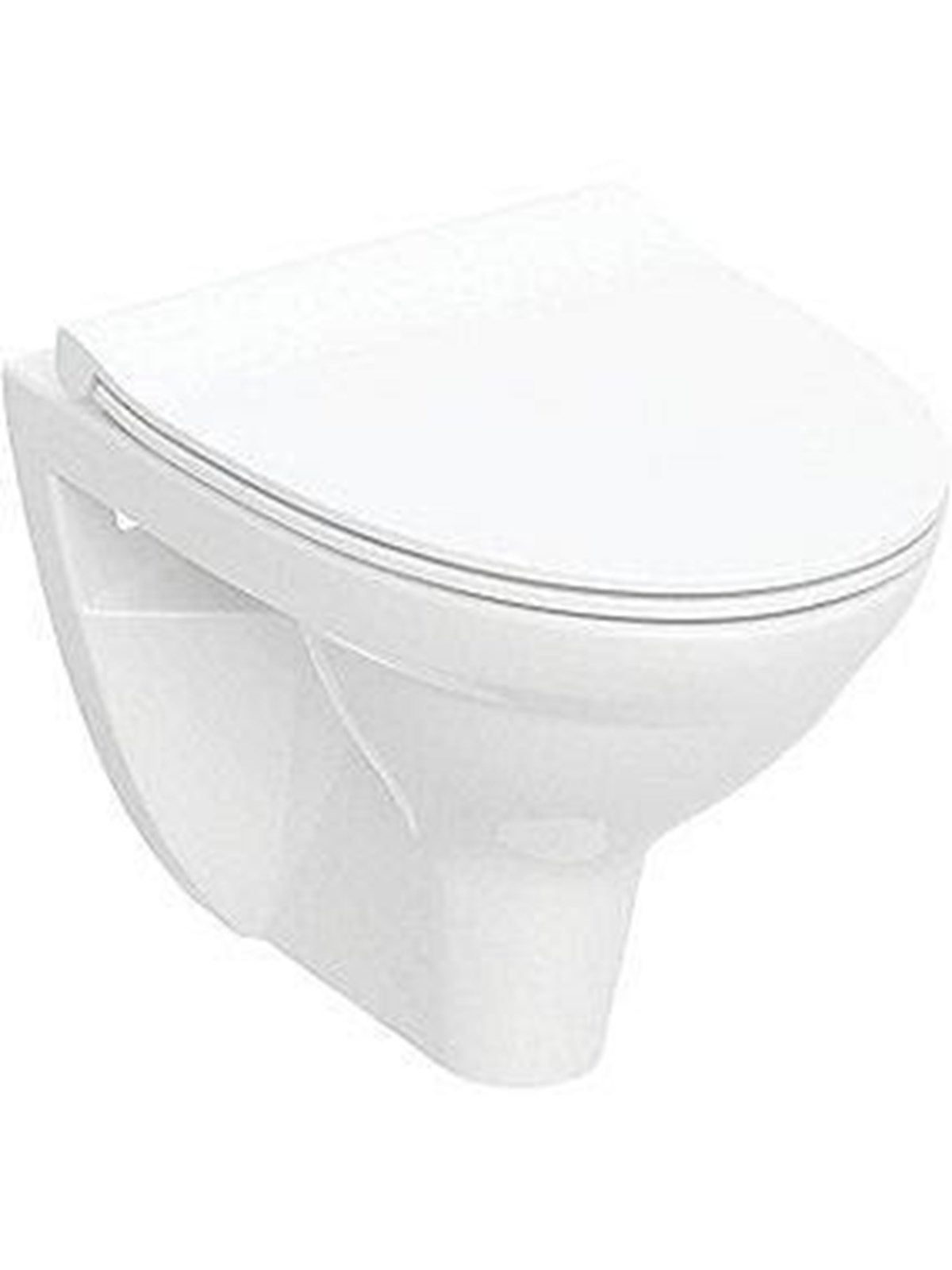 Ifö Spira classic wall-hung toilet including seat with lid, white