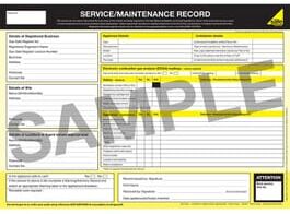 Officially Licensed Gas Safe Gas Safe® Service & Maintenance Record - Pad of 50